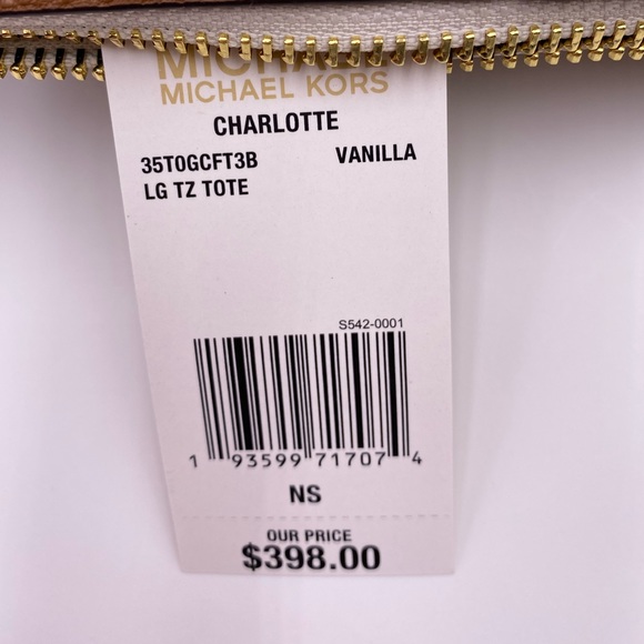 Michael Kors Charlotte Tote Vanilla - Picture 7 of 9